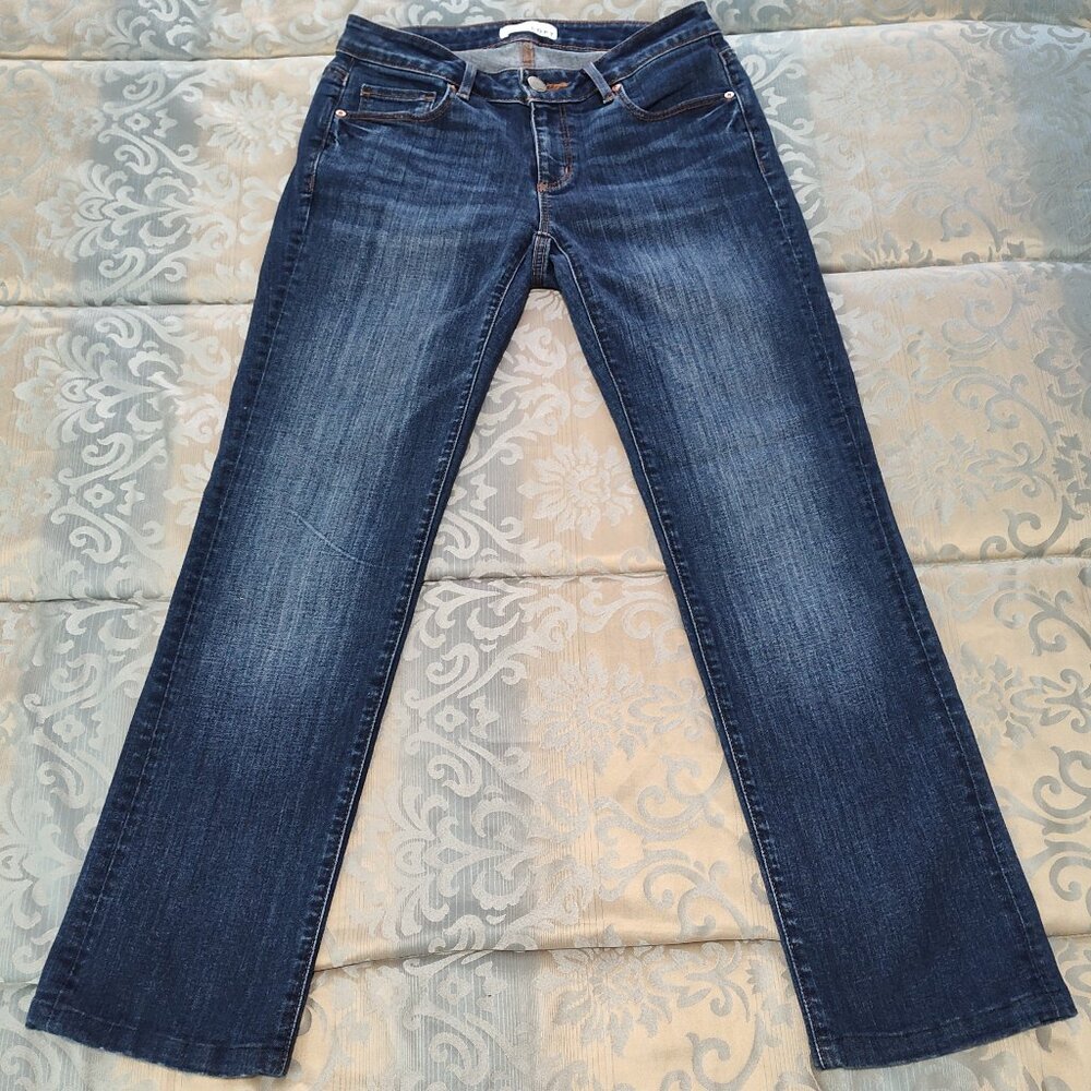 Loft Made and Loved curvy straight leg blue jeans, EUC, tagged size 25/0